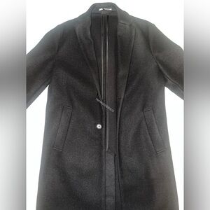 Mens Zara wool blend overcoat